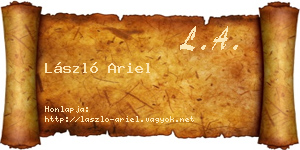 László Ariel névjegykártya